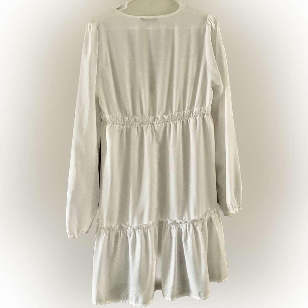 Shein White long sleeved mini dress - Picture 5 of 6